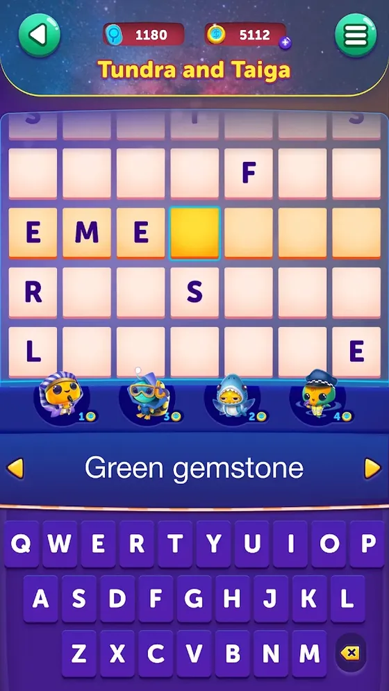 CodyCross gameplay screenshot with a themed crossword grid