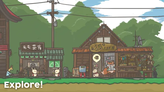 Tsuki Adventure screenshot of a cartoon rabbit in a countryside scene